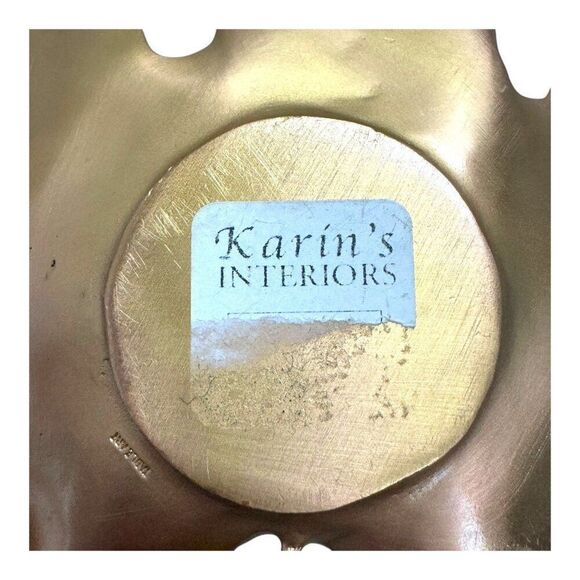 Gold Maple Leaf Trinket Key Catch All Jewelry Dish Decor By Karins Interiors MCM - Picture 3 of 5